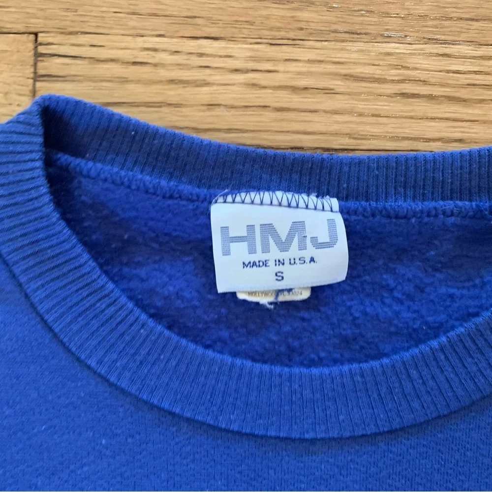 Vintage 80s Royal Blue Dolman Crewneck Tunic - Picture 3 of 10